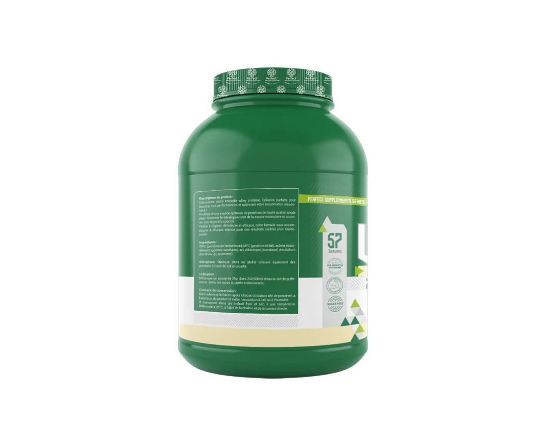 Whey Protéine Vanille 2kg détails nutritionnels
