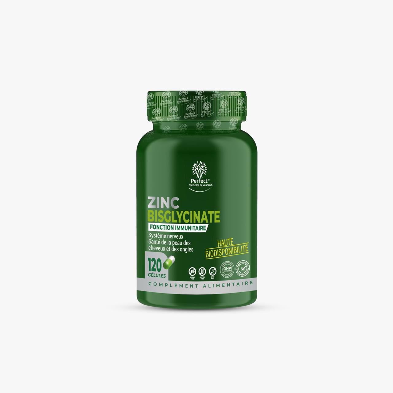 Zinc Bisglycinate 120 capsules complément alimentaire